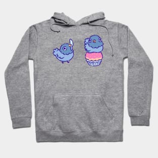 Pigeons with a knife and cupcake Hoodie